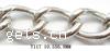 Twist ovale Einsenkette, Eisen, plattiert, keine, frei von Blei & Kadmium, 10.5X6.8MM, 100m/Strang, verkauft von Strang